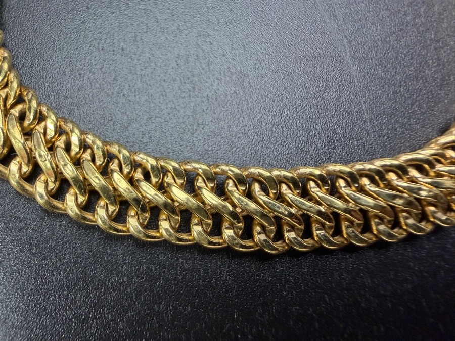 14k Gold Italian Double Curb Link 7' Bracelet 5.7g [$512 Gold Melt Value] [Photo 2]