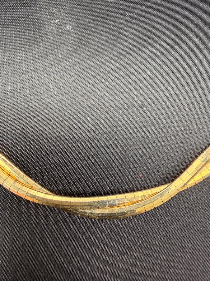 14k Gold Woven 16' Necklace 17.6g [$1,581 Gold Melt Value] [Photo 3]