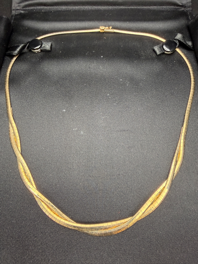 14k Gold Woven 16' Necklace 17.6g [$1,581 Gold Melt Value] [Photo 2]