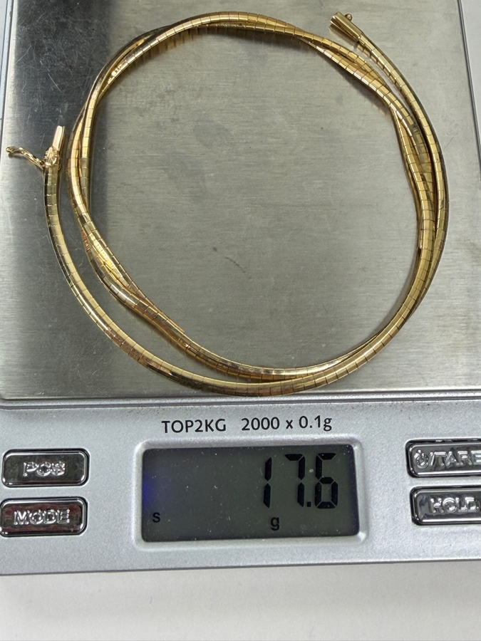 14k Gold Woven 16' Necklace 17.6g [$1,581 Gold Melt Value] [Photo 9]
