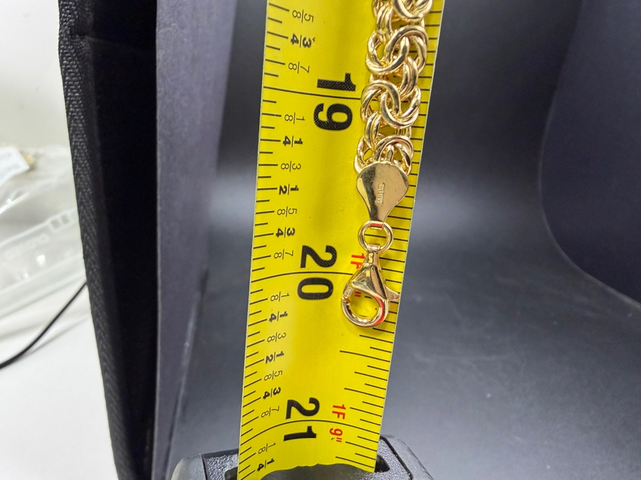 18k Gold Italian Byzantine 20' Chain Necklace 38.7g [$4,470 Gold Melt Value] [Photo 6]