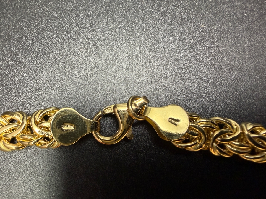 18k Gold Italian Byzantine 20' Chain Necklace 38.7g [$4,470 Gold Melt Value] [Photo 3]