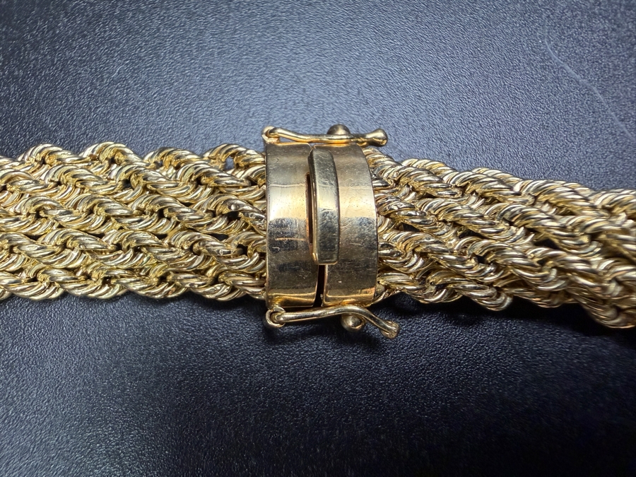 Stunning 14k Gold Signed Multi-Row 18' Rope Chain Necklace 17.6g [$1,581 Gold Melt Value] [Photo 2]