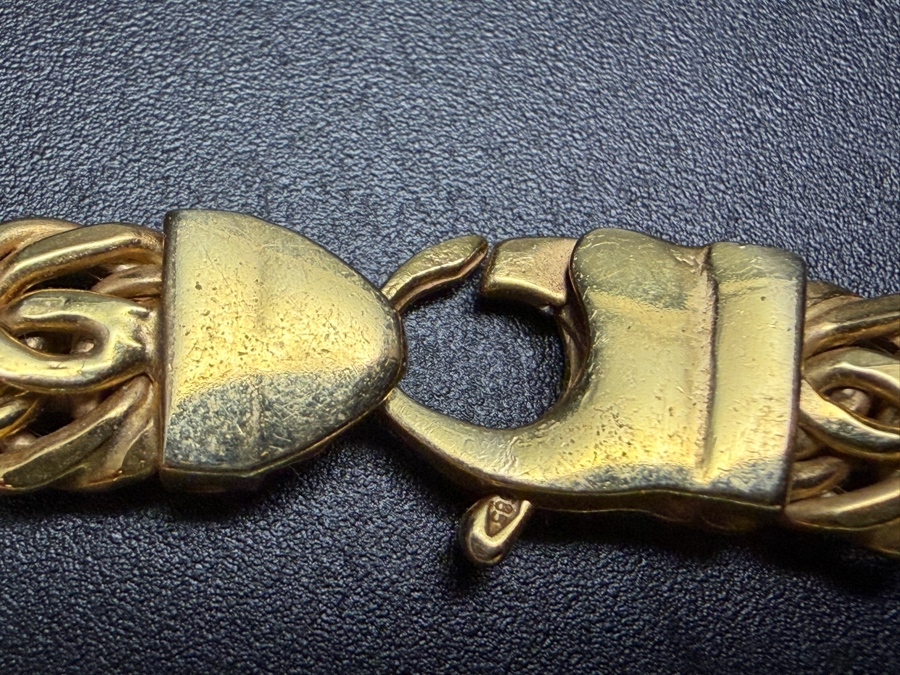 14k Gold Graduated Byzantine 17' Necklace And 7' Bracelet Set 25.1g [$2,255 Gold Melt Value] [Photo 7]