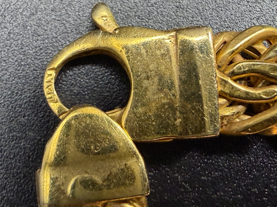 14k Gold Graduated Byzantine 17' Necklace And 7' Bracelet Set 25.1g [$2,255 Gold Melt Value] [Photo 8]