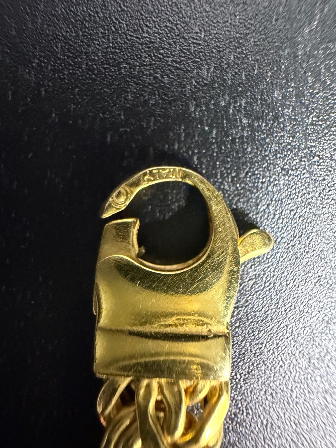 14k Gold Graduated Byzantine 17' Necklace And 7' Bracelet Set 25.1g [$2,255 Gold Melt Value] [Photo 5]