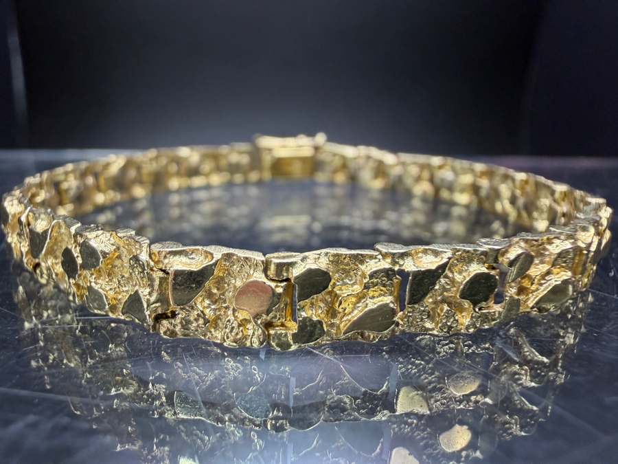 14k Gold Nugget 7' Bracelet 11.0g [$988 Gold Melt Value] [Photo 2]