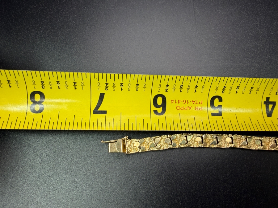 14k Gold Nugget 7' Bracelet 11.0g [$988 Gold Melt Value] [Photo 7]
