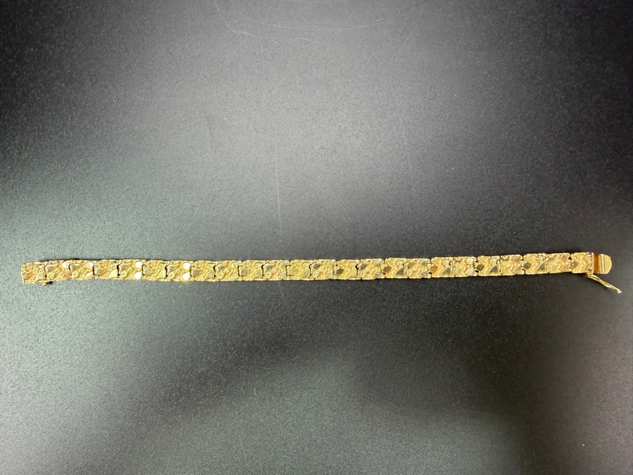 14k Gold Nugget 7' Bracelet 11.0g [$988 Gold Melt Value] [Photo 4]