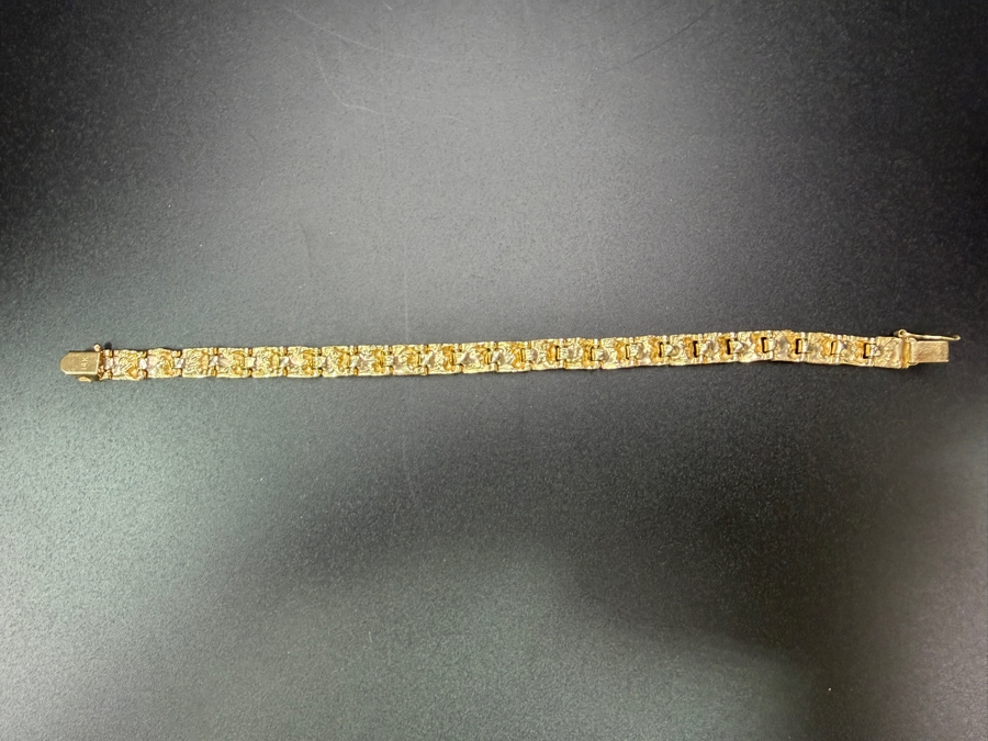 14k Gold Nugget 7' Bracelet 11.0g [$988 Gold Melt Value] [Photo 6]