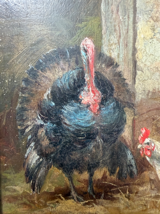 Original Oil Painting On Board Artist Unknown (Unsigned) 6' X 8.5' Framed In A Gilt Antique Frame 14.5' X 17' (RSF) [Photo 4]