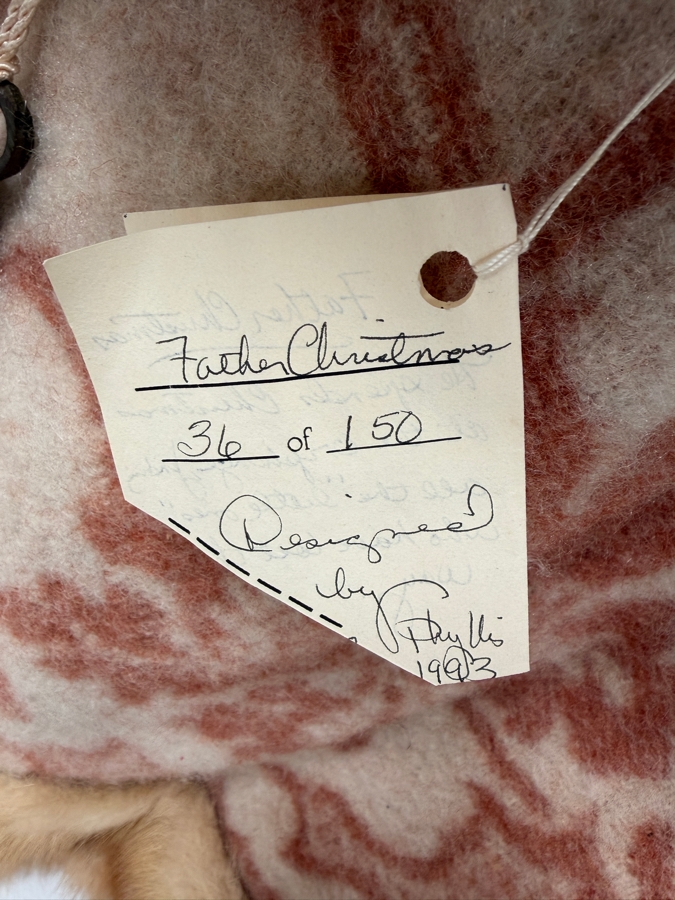 Large Signed Limited Edition 'Storytellers' By Phyllis Santa Claus Statue Titled 'Father Christmas' And Numbered 36 Of 150 Dated 1993 34'H (RSF) [Photo 10]