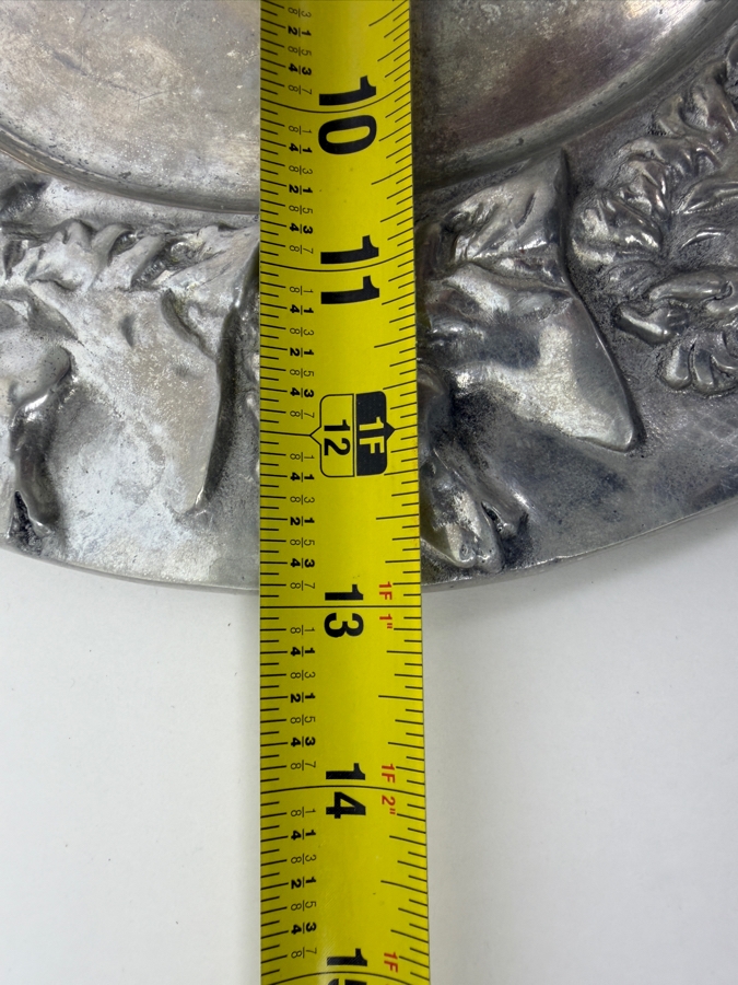 Pewter Tray With Horse Figures 13'W [Photo 6]