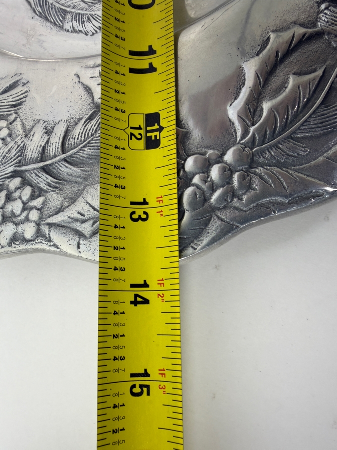 Vintage Arthur Court Aluminum Platter With Festive Holiday Designs 13.75'W [Photo 7]