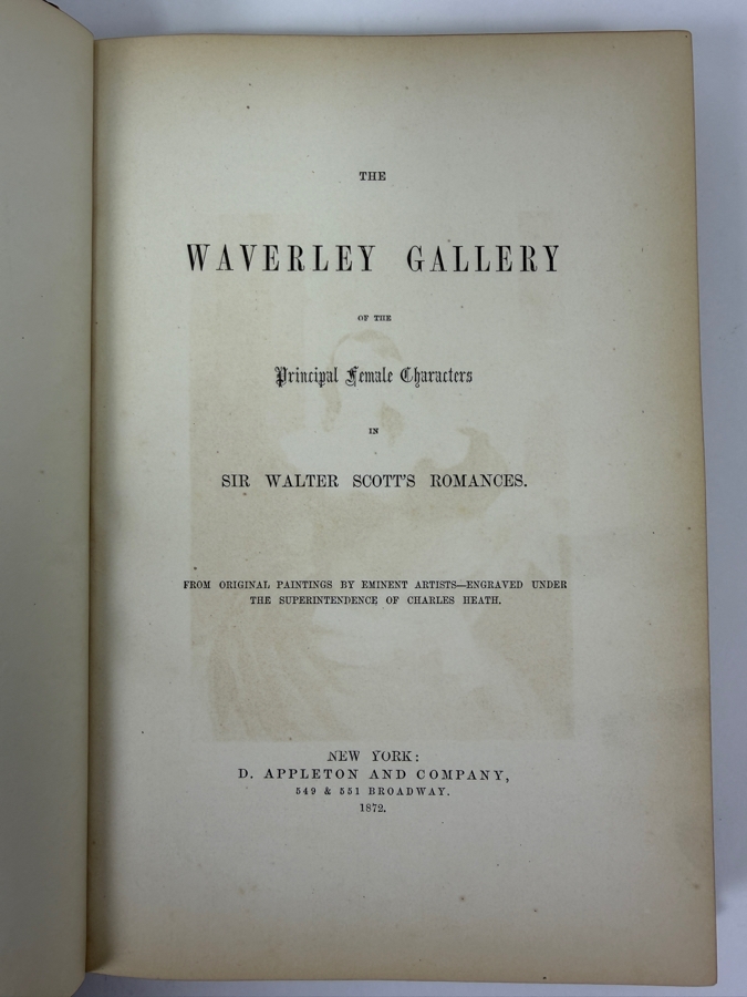 Antique 1872 First Edition Hardcover Book The Waverley Gallery Of The Principal Female Characters In Sir Walter Scott's Romances From Original Paintings By Eminent Artists - Engraved Under The Superintendence Of Charles Heath (RSF) [Photo 4]