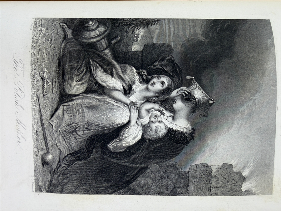 Antique 1860 First Edition Hardcover Book The Centre Table - Illustrated By Fifty Fine Engravings Published By Leavitt & Allen New York (RSF) [Photo 8]