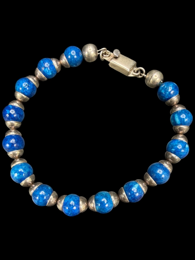 Vintage Mexican Sterling Silver 7' Bracelet 19.4g