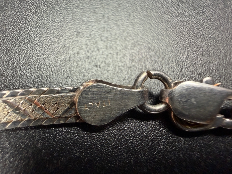 Sterling Silver Italian Herringbone 16' Necklace 7.3g [Photo 5]