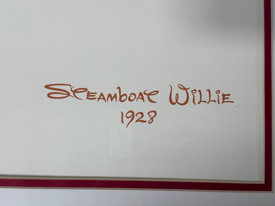 Steamboat Willie Mickey Mouse Print Framed 27 X 34 [Photo 3]