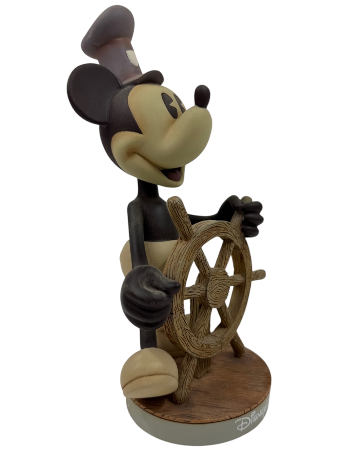 Walt Disney Parks And Resorts Steamboat Willie Bobblehead With Original Box 10'H