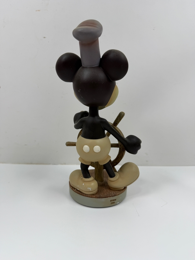 Walt Disney Parks And Resorts Steamboat Willie Bobblehead With Original Box 10'H [Photo 4]