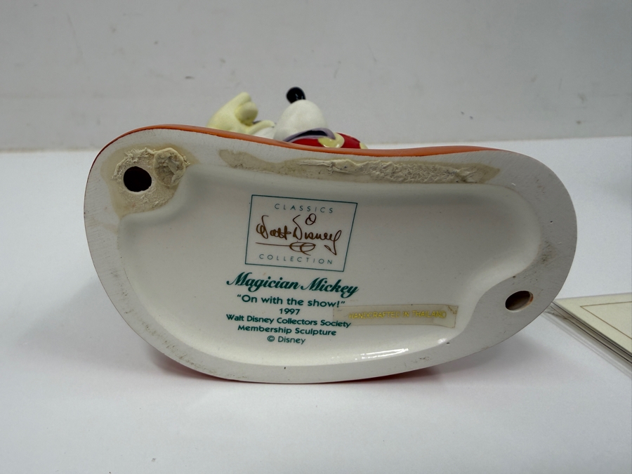 Walt Disney Classics Collection 'On With The Show!' From Walt Disney's Magician Mickey Figurine With Trading Pin And Original Box 5'H [Photo 6]