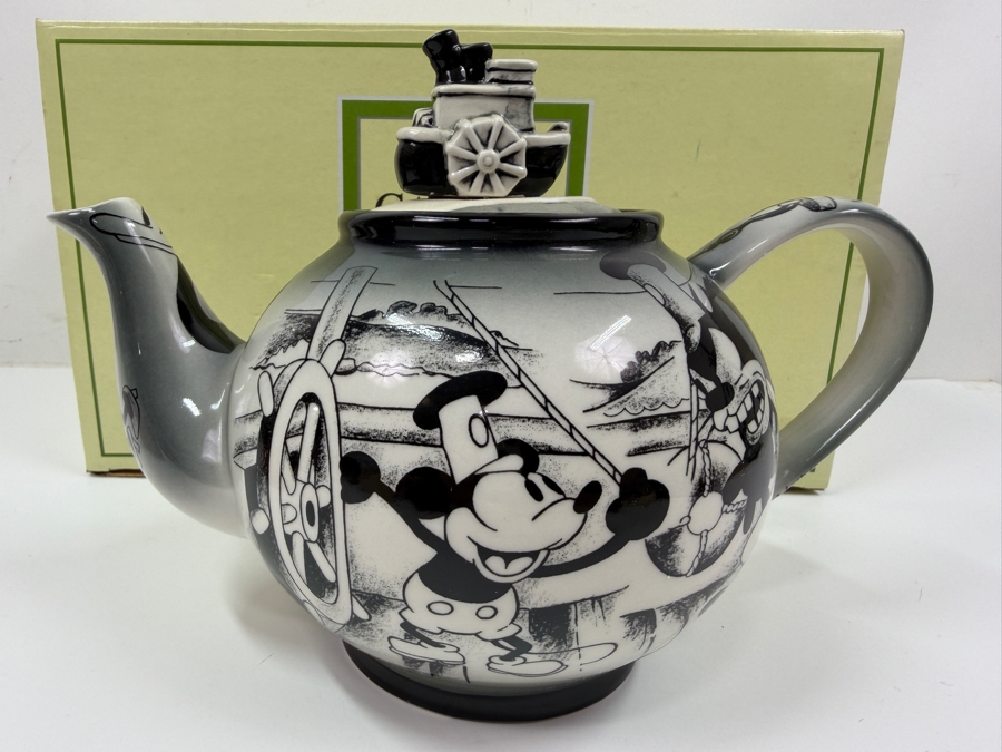 The Disney Character Teapot Collection By Cardew Design 'Steamboat Willie' With Original Box Retailed For $60 [Photo 2]