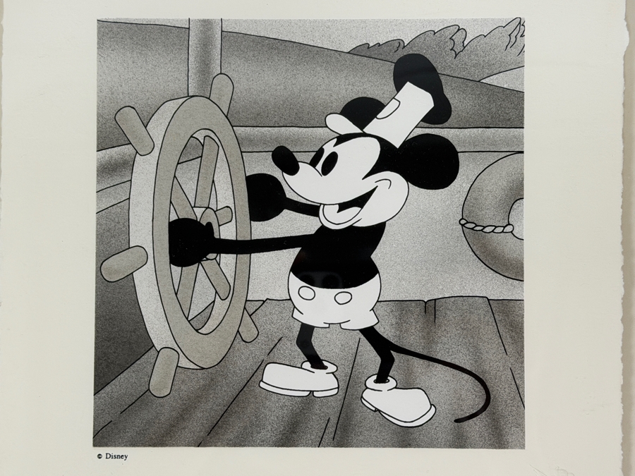 Shadowbox Framed Disney Steamboat Willie Mickey Mouse Print 14 X 14 [Photo 3]