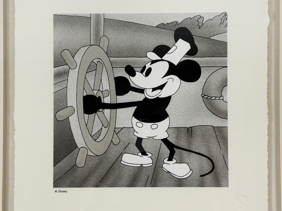 Shadowbox Framed Disney Steamboat Willie Mickey Mouse Print 14 X 14 [Photo 2]