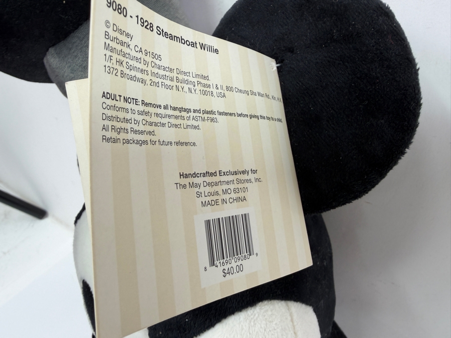 Limited Edition Disney's Milestone Mickey 1928 Steamboat Willie Plush 24'H [Photo 8]