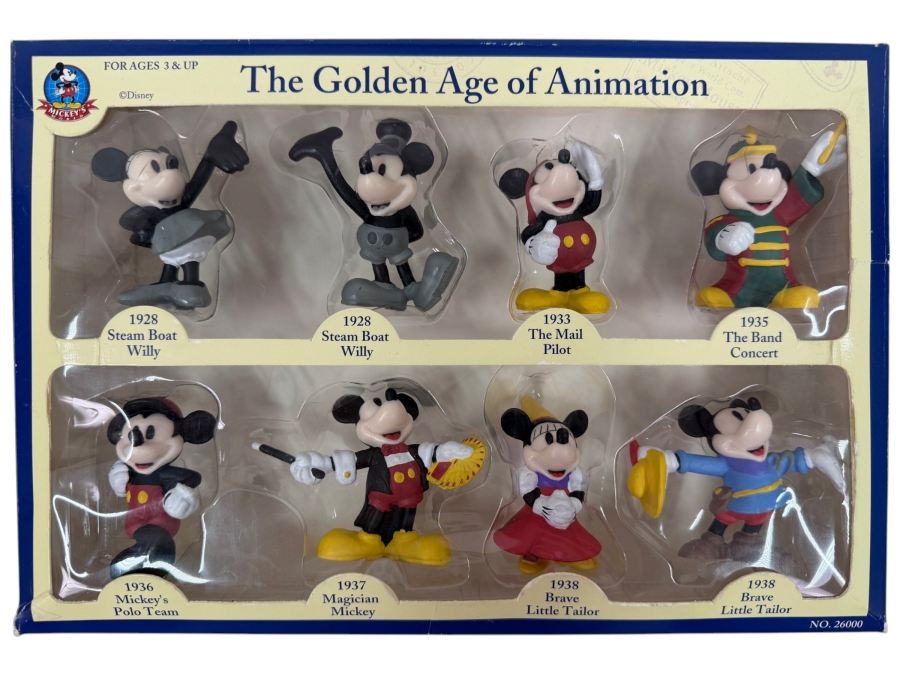 Mickey's World The Golden Age Of Animation Mickey Mouse Figurine Collection In Original Box