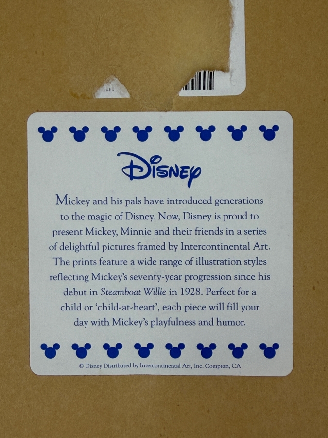 Framed Disney Mickey's Greatest Moments 1928 Steamboat Willie Print 9 X 11 [Photo 3]