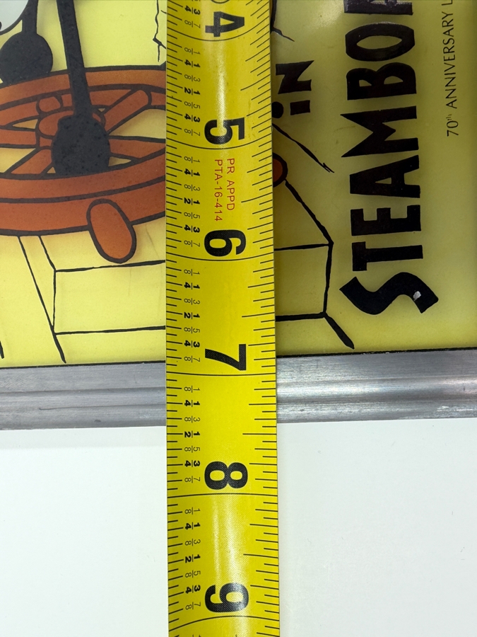 Limited Edition Stained Glass Artwork Featuring The Premiere Of The First Mickey Mouse Cartoon Steamboat Willie (1928) Numbered 229 Of 1928 7.5 X 10.5 [Photo 4]