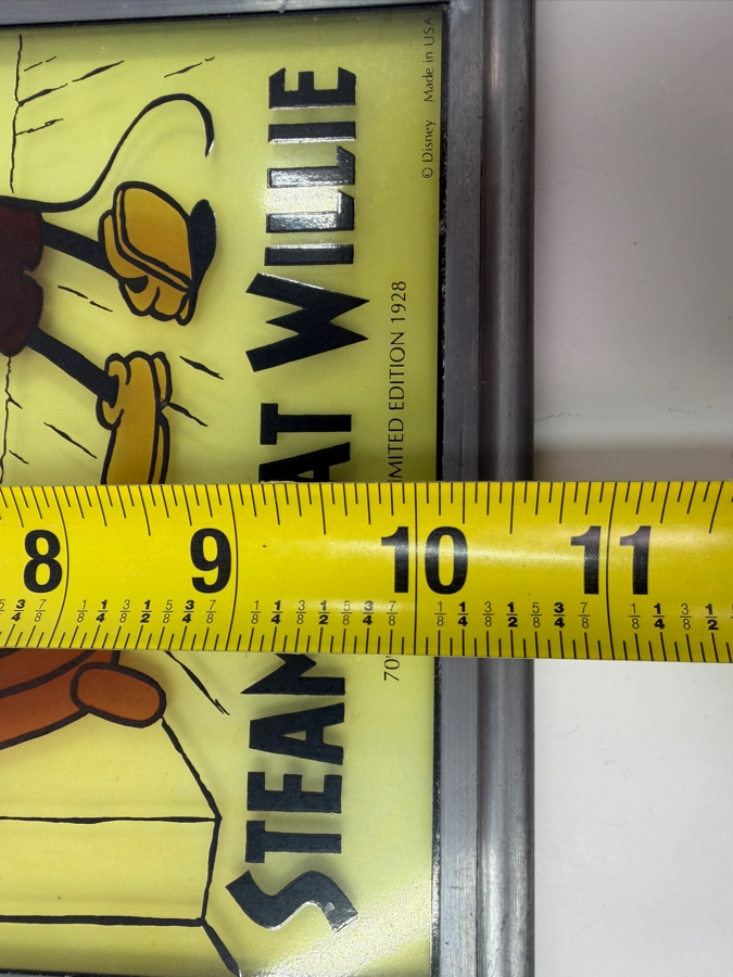 Limited Edition Stained Glass Artwork Featuring The Premiere Of The First Mickey Mouse Cartoon Steamboat Willie (1928) Numbered 229 Of 1928 7.5 X 10.5 [Photo 5]