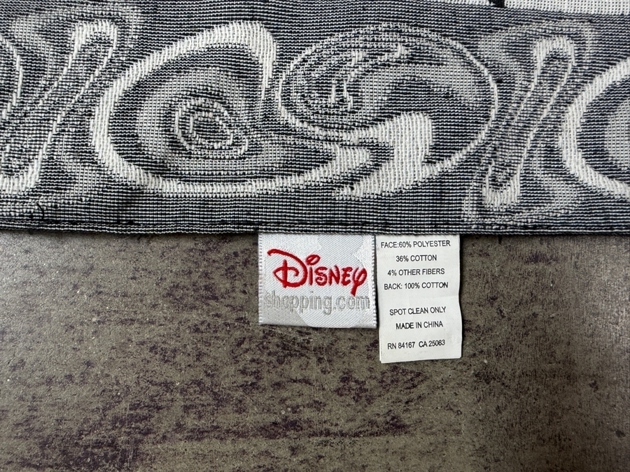 Just Added - Vintage Woven Disney Season's Greetings Mickey And Minnie Mouse Christmas Wall Tapestry With Hanging Hardware 26'W X 36.5'H [Photo 3]