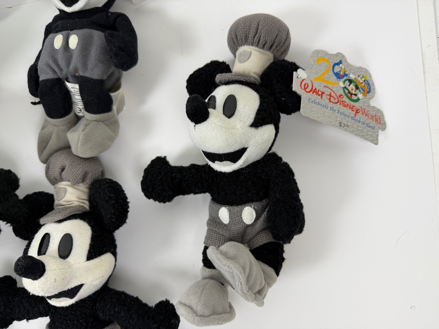 Just Added - Collection Of (4) Walt Disney Steamboat Willie Mickey Mouse Plush Toys - Height Of Larger Plush Is 20'H [Photo 4]