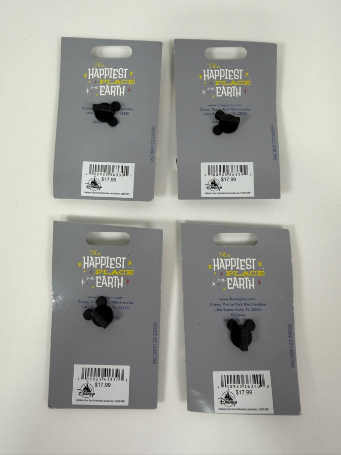 Just Added - Disneyland 65 Years Of Magic 65th Anniversary Attraction Limited Edition Pin Set Backing Cards With Mickey Mouse Ear Pin Backs [Photo 6]