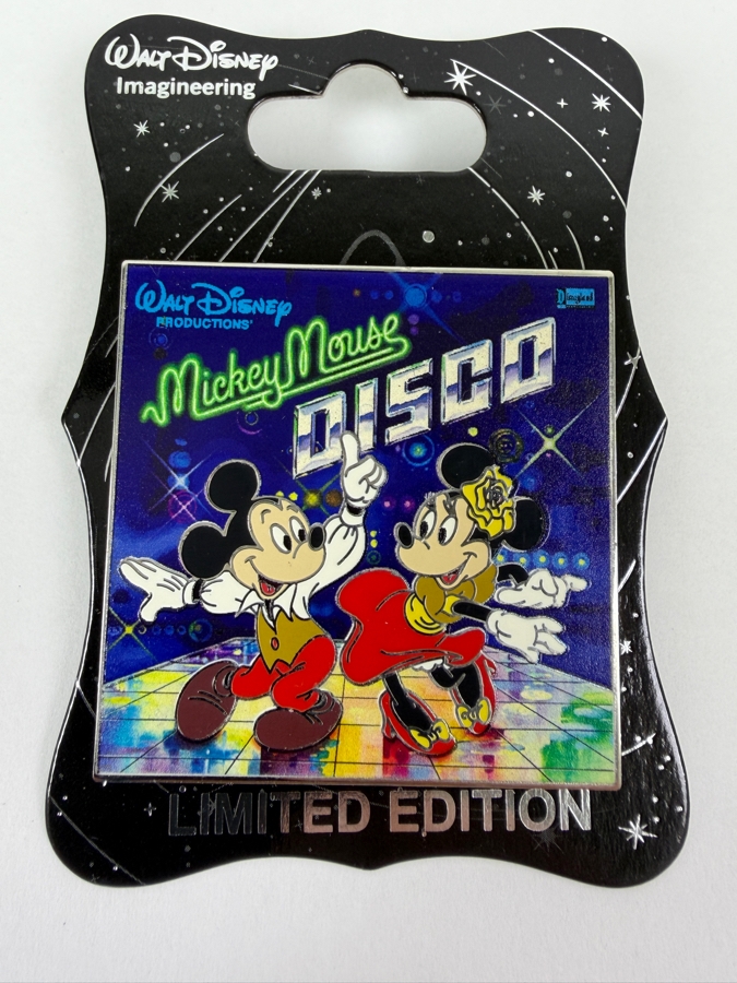 Just Added - Walt Disney Imagineering D23 Expo 2019 Mickey Mouse Disco Limited Edition Record Pin [Photo 2]
