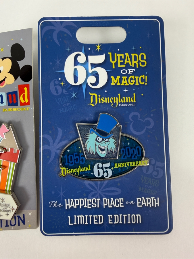 Just Added - Limited Edition Disneyland Resort 65 Years Of Magic Limited Edition Mr. Toad's Wild Ride And Hatbox Ghost Trading Pins [Photo 2]