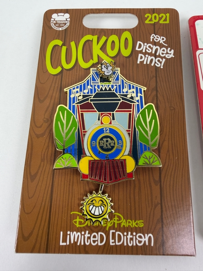 Just Added - Limited Edition 2021 Mickey & Minnie’s Runaway Railway Cuckoo Pin And 2016 Disneyland Annual Passholder Date Nite Chip 'N' Dale Pin [Photo 2]