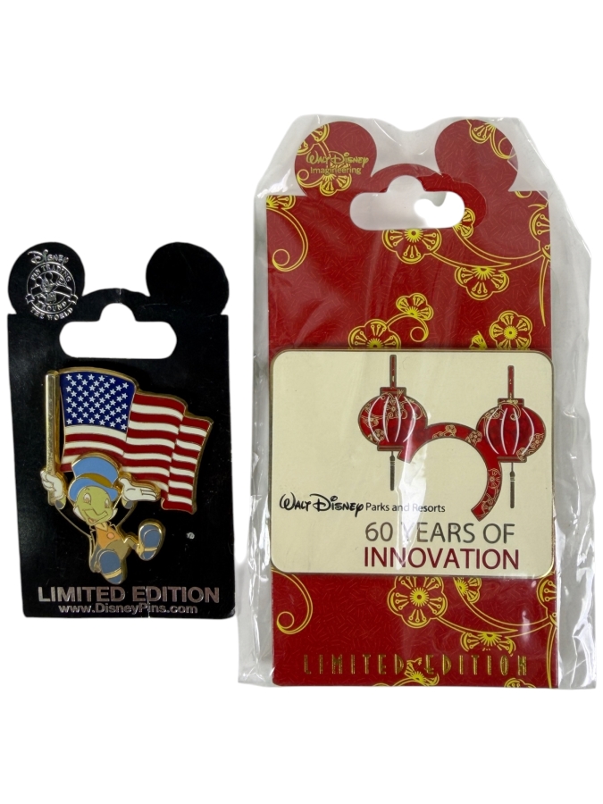 Just Added - Jiminy Cricket Mickey's All American Pin Trading Festival And 60 Years Of Innovation Walt Disney Imagineering Limited Edition Trading Pins