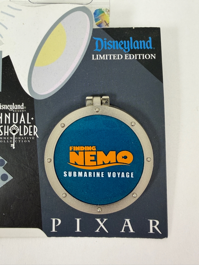 Just Added - Disneyland Annual Passholder Limited Edition Pixar Commemorative Collection Finding Nemo Submarine Voyage Hinged Porthole Trading Pin [Photo 2]