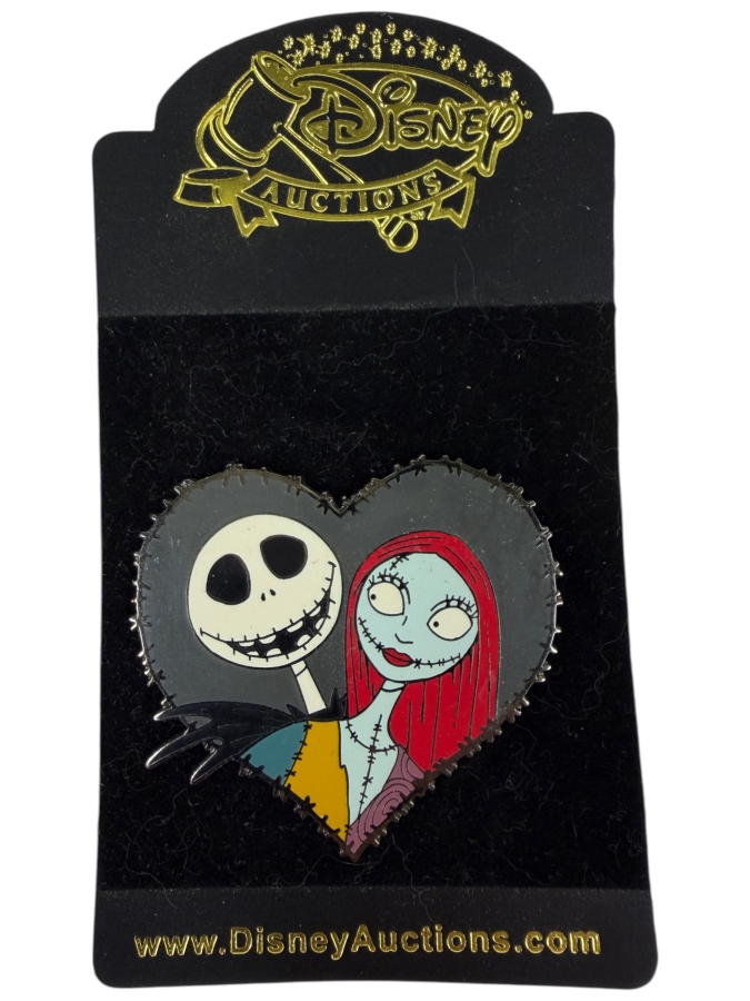 Just Added - Disney Auctions Limited Edition The Nightmare Before Christmas Jack And Sally Heart Enamel Pin