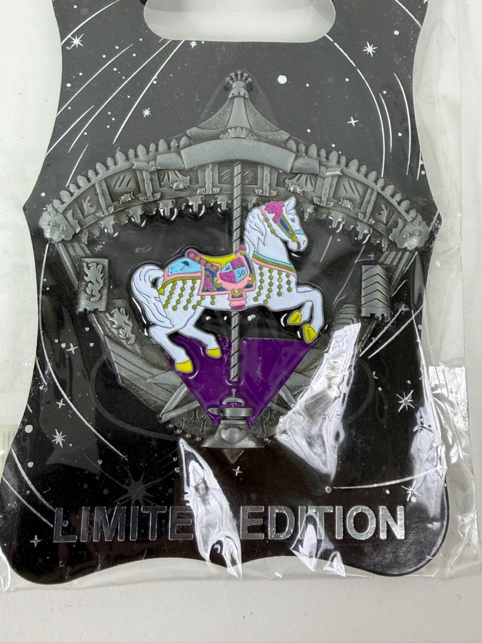 Just Added - Walt Disney Imagineering Disneyland Attractions Stained Glass King Arthur Carrousel Limited Edition Enamel Pin [Photo 2]