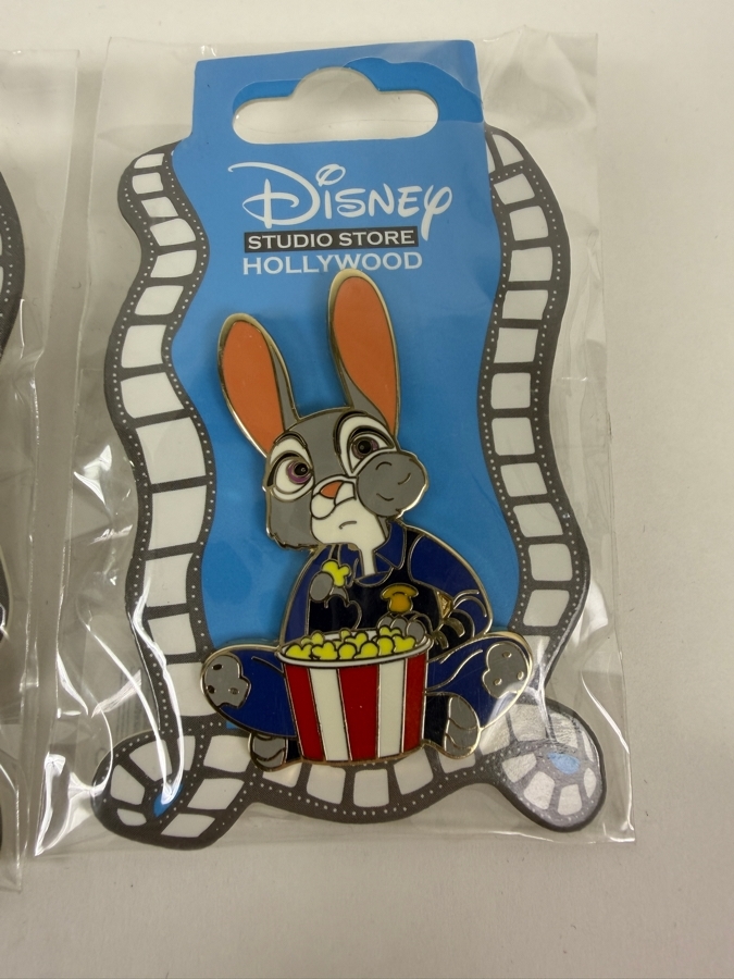 Just Added - Disney Studio Store Hollywood Popcorn Series Open Edition Enamel Pin Set Featuring Jack-Jack From The Incredibles, Anger From Inside Out, And Judy Hopps From Zootopia [Photo 4]