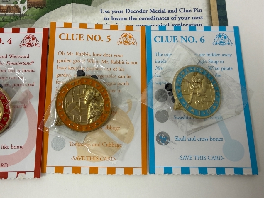 Just Added - Disneyland Resort 2016 PinQuest Scavenger Hunt Starter Adventure Kit With Complete Set Of Six Limited Release Clue Pins And Mickey Mouse QuestEAR Completer Pin [Photo 8]