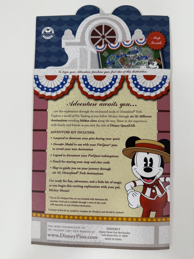 Just Added - Disneyland Resort 2016 PinQuest Scavenger Hunt Starter Adventure Kit With Complete Set Of Six Limited Release Clue Pins And Mickey Mouse QuestEAR Completer Pin [Photo 13]