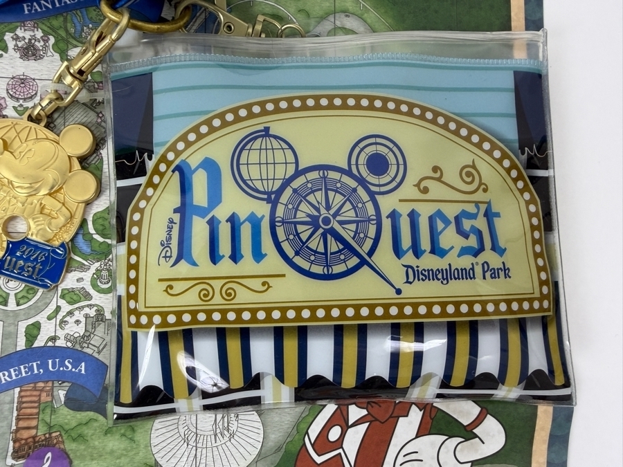 Just Added - Disneyland Resort 2016 PinQuest Scavenger Hunt Starter Adventure Kit With Complete Set Of Six Limited Release Clue Pins And Mickey Mouse QuestEAR Completer Pin [Photo 4]