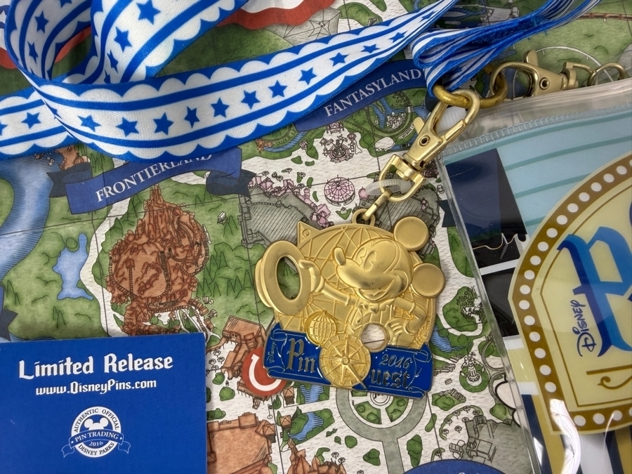 Just Added - Disneyland Resort 2016 PinQuest Scavenger Hunt Starter Adventure Kit With Complete Set Of Six Limited Release Clue Pins And Mickey Mouse QuestEAR Completer Pin [Photo 5]