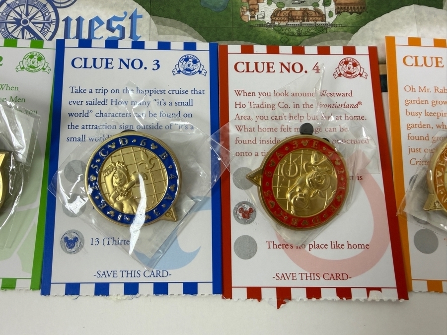 Just Added - Disneyland Resort 2016 PinQuest Scavenger Hunt Starter Adventure Kit With Complete Set Of Six Limited Release Clue Pins And Mickey Mouse QuestEAR Completer Pin [Photo 7]